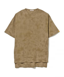 ▲BEAMS LIGHTS / バスケットダイ 鹿の子 ヘンリーネックTシャツ