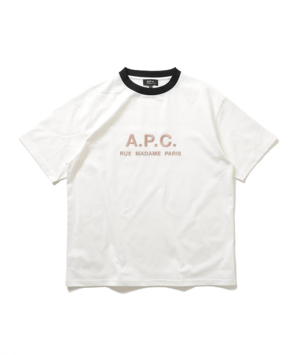 安いそれに目立つ A.P.C. × Tシャツ 別注エンブロイダリーロゴ / BEAMS - Tシャツ/カットソー(半袖/袖なし)