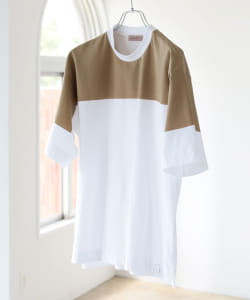 ▲BEAMS LIGHTS / パネルプリント ポケットTシャツ