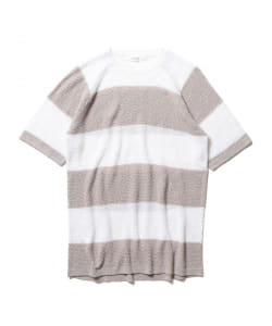▲BEAMS LIGHTS / コットンリネンビッグボーダーニットソー