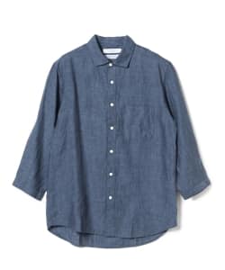 ▲BEAMS LIGHTS / フレンチリネンカッタウェイ7分袖シャツ