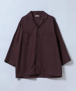 ▲BEAMS LIGHTS / シルキーリネン ブレスレットスリーブ オープンカラー シャツ