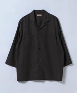 ▲BEAMS LIGHTS / シルキーリネン ブレスレットスリーブ オープンカラー シャツ