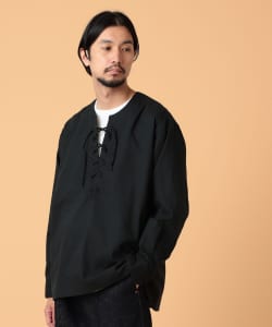 BEAMS LIGHTS / レースアップ プルオーバー シャツ