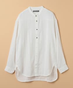 BEAMS LIGHTS / ダブルガーゼ バンドカラーシャツ