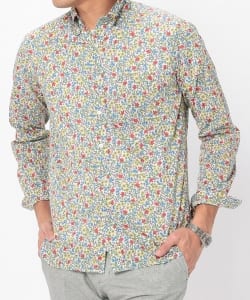 ▲BEAMS LIGHTS / リバティプリント ボタンダウンシャツ