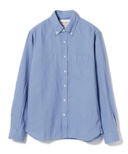 ▲BEAMS LIGHTS / COOLMAX(R) リネンコットン ボタンダウンシャツ