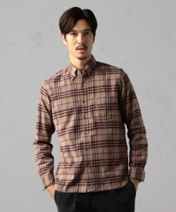 ▲BEAMS LIGHTS / フランネル チェック ボタンダウンシャツ