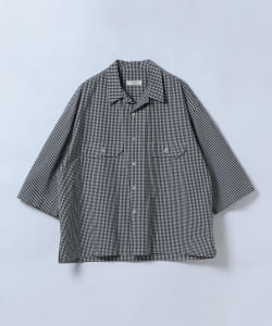 unfil / ギンガム オープン ワイドシャツ