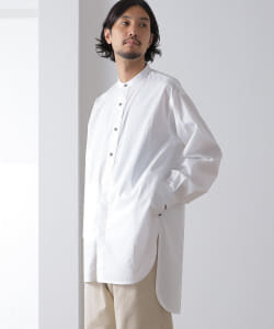 ▲BEAMS LIGHTS / ロングテール バンドカラーシャツ