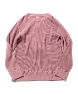 ▲JE MORGAN / ガーメントダイワッフルクルーネック