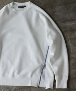 DISCUS ATHLETIC × BEAMS LIGHTS / 別注 アシンメトリー クルーネック スウェット