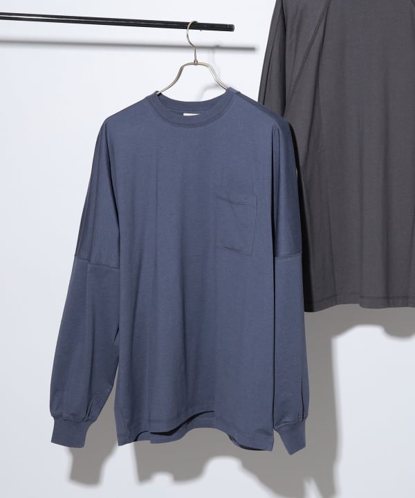 新品 BEAMS別注ULTERIOR スビンコットン ロングスリーブ Tシャツ紺 Brilla per il gusto（ブリッラ ペル イル グスト）【別注