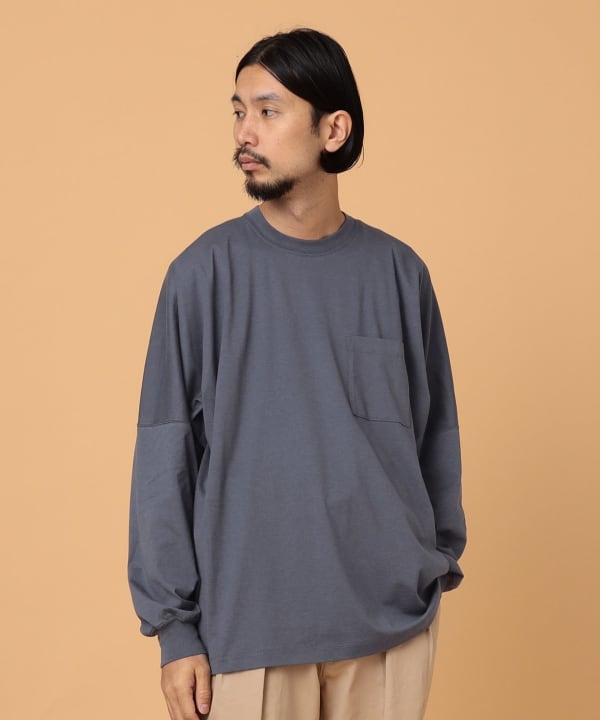 新品 BEAMS別注ULTERIOR スビンコットン ロングスリーブ Tシャツ灰 Brilla per il gusto（ブリッラ ペル イル グスト）【別注