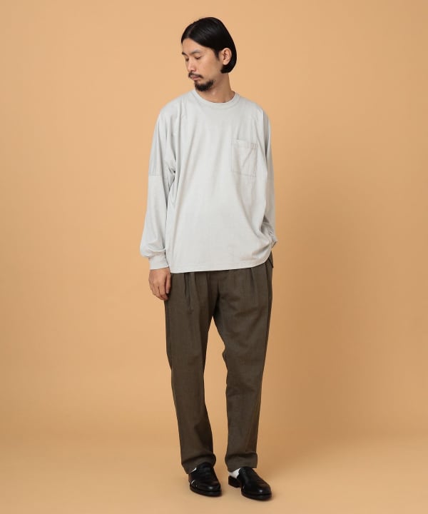 新品 BEAMS別注ULTERIOR スビンコットン ロングスリーブ Tシャツ灰 Brilla per il gusto（ブリッラ ペル イル グスト）【別注