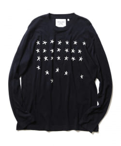 ▲BEAMS LIGHTS with MIC*ITAYA / Stars Long Sleeve Wool T-Shirt