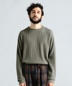 ▲BEAMS LIGHTS / ロックステッチ ワッフル ロングカットソー