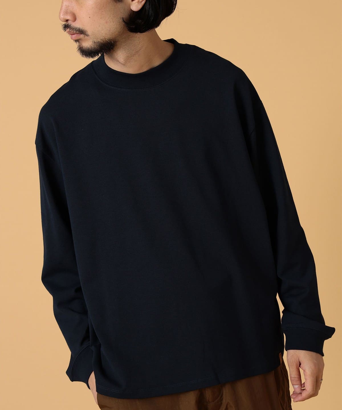BEAMS LIGHTS ビームス ライツ / ギザコットン スプレンダーツイスト クルー ロングTシャツ Tシャツ・カットソー MEN BLACK M BEAMS LIGHTS ビームス ライツ / ギザコットン スプレンダーツイスト クルー ロングTシャツ Tシャツ・カットソー MEN BLACK M