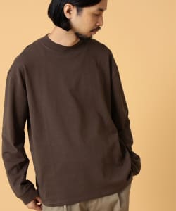 BEAMS LIGHTS / ギザコットン スプレンダーツイスト クルー ロングTシャツ