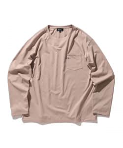 ▲A.P.C. × BEAMS LIGHTS / 別注 エンブロイダリーロゴ ポケット ロングスリーブ Tシャツ