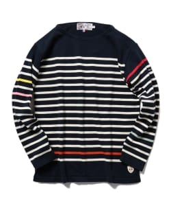 ▲Fileuse d'Arvor × BEAMS LIGHTS / 別注 LAMMANEUR マルチカラーボーダーバスクシャツ