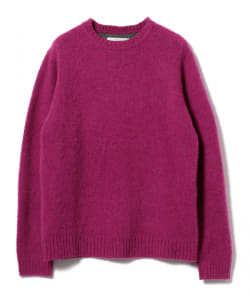 ▲BEAMS LIGHTS / シェットランド エルボーパッチ クルーネック ニット