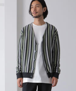 ▲BEAMS LIGHTS / イレギュラーストライプ カーディガン