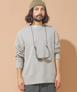 ▲BEAMS LIGHTS / シルクネップ クルーネック コットンニット