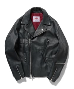 ▲JAMES GROSE×BEAMS LIGHTS / 別注 ラムレザーダブルライダース