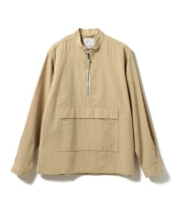 ▲BEAMS LIGHTS / シアサッカー ハーフジップ スタンドブルゾン