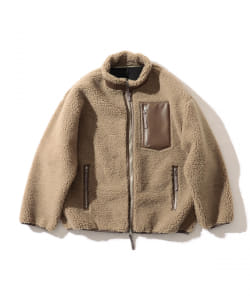 BEAMS LIGHTS / シープレザー ボアフリース ブルゾン 21