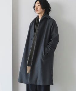 ▲BEAMS LIGHTS / ノビリア ヘリンボーンメルトン ステンカラーパフコート