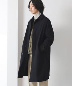 ▲BEAMS LIGHTS / ノビリア ヘリンボーンメルトン ステンカラーパフコート