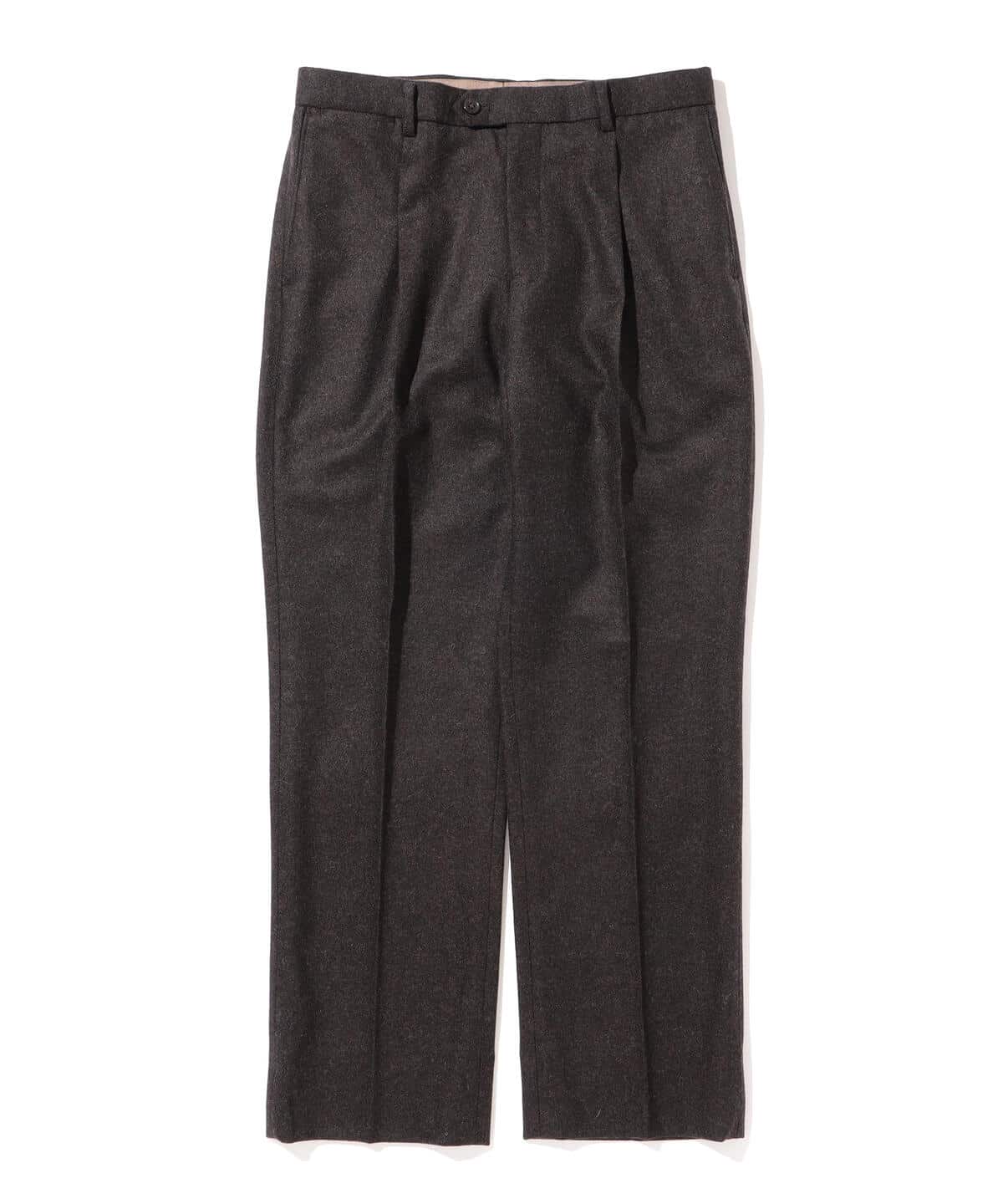 [Outlet] BEAMS LIGHTS / Bishu wool 1 pleat slacks