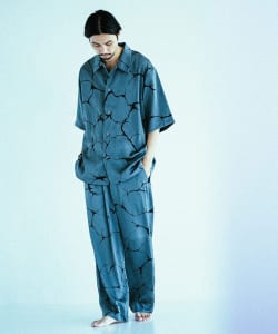 08sircus / Sumi-nagashi-zome straight easy pants