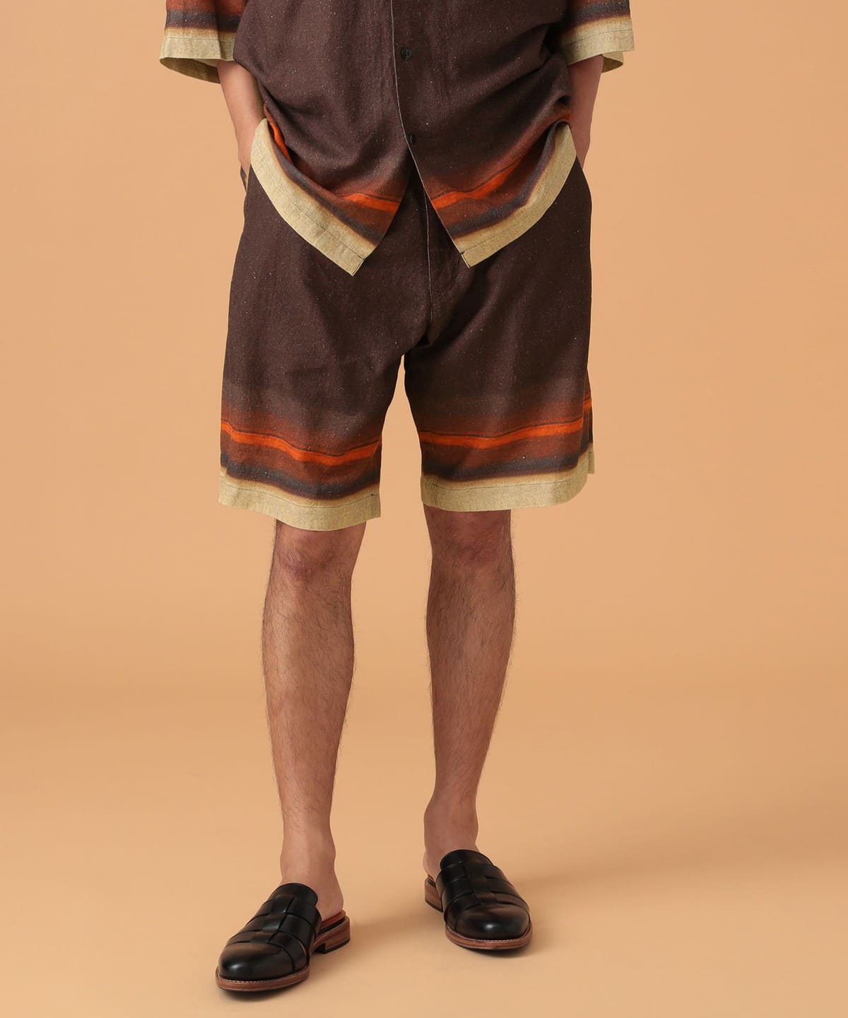 BEAMS LIGHTS ビームス ライツ / グレイズ プリント ショーツ パンツ MEN SOIL BROWN M BEAMS LIGHTS ビームス ライツ / グレイズ プリント ショーツ パンツ MEN SOIL BROWN M