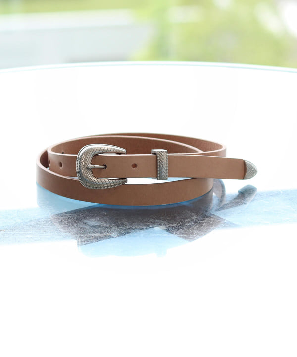 Beams Lights ビームス ライツ Beams Lights イタリアンレザー ナローウエスタンベルト ファッション雑貨 ベルト サスペンダー 通販 Beams