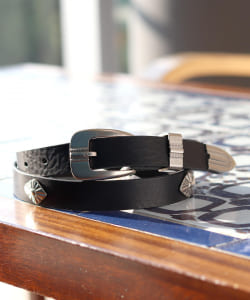 ▲BEAMS LIGHTS / イタリアンレザー ナローコンチョベルト