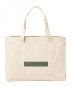 ▲BEAMS LIGHTS / キャンバス×レザー コンビトートバッグ