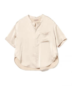 BEAMS LIGHTS / サテン スキッパー シャツ ブラウス