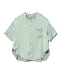 BEAMS LIGHTS / サテン スキッパー シャツ ブラウス