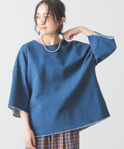 BEAMS LIGHTS / デニム バックジップ プルオーバー