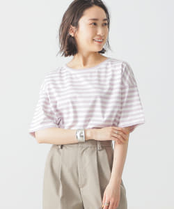 BEAMS LIGHTS / WEB限定 ドロップショルダー ボーダー Ｔシャツ