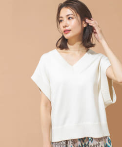 BEAMS LIGHTS / シルク混 オーバーサイズ ショートベスト