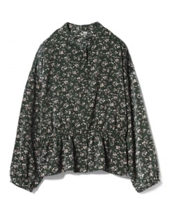BEAMS LIGHTS / 花柄シャーリング ブラウス
