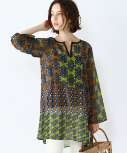 BEAMS LIGHTS / バティック ブラウス
