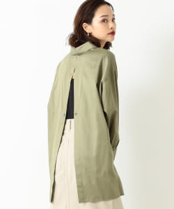 BEAMS LIGHTS / バックスリット コットンサテン シャツ