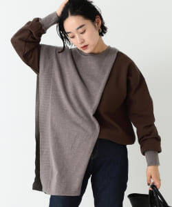 長屋なぎさ×BEAMS LIGHTS / ニットセット裏毛プルオーバー