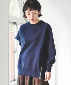 DISCUS ATHLETIC / 別注 ジップ クルーネック プルオーバー