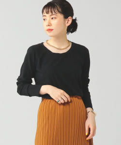BEAMS LIGHTS / 斜行 コットン ロングスリーブ Tシャツ